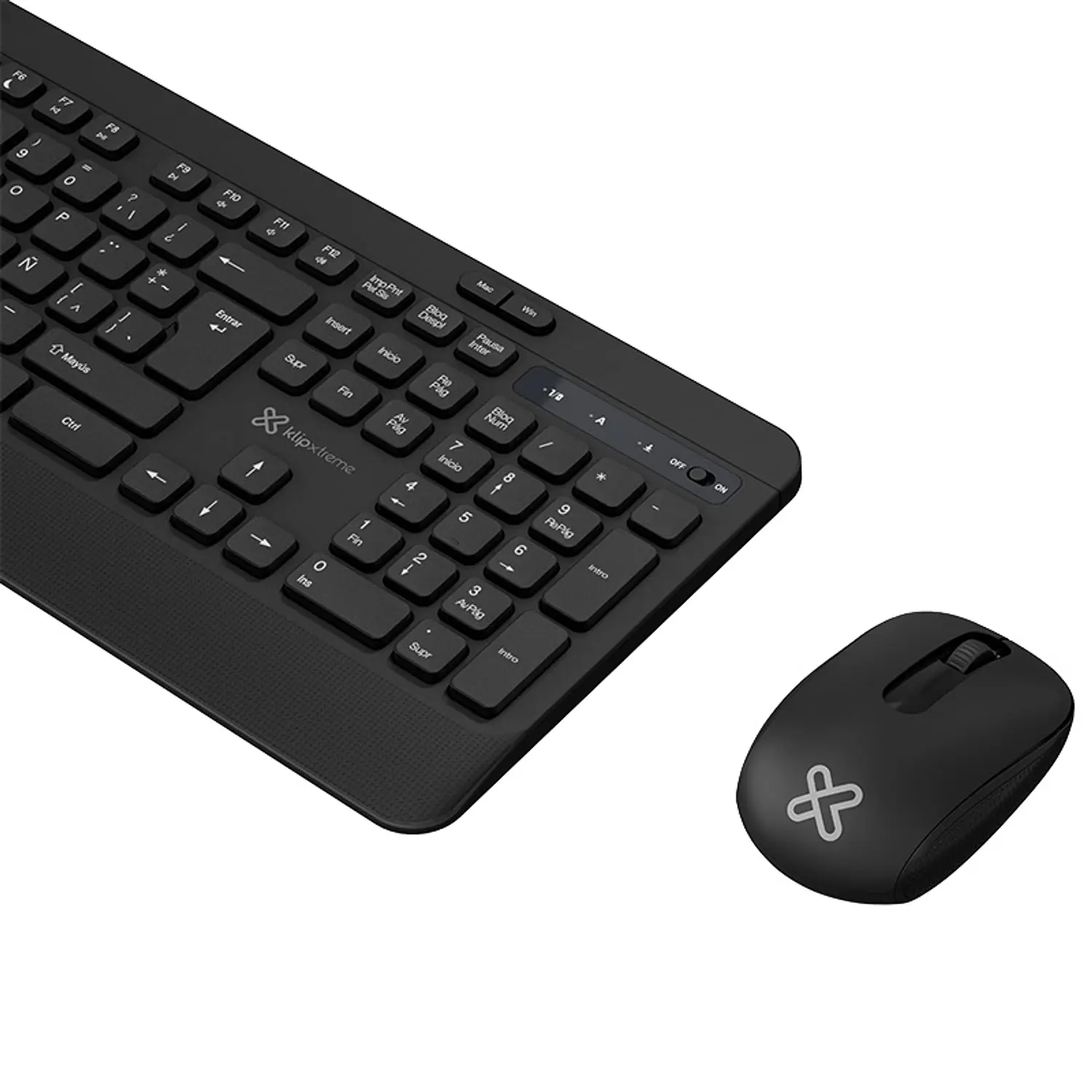 Klip Xtreme KBK-750 Encourage, Combo Inalámbrico Teclado y Mouse, Bluetooth y 2.4GHz, Negro 2