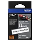Brother TZe-FX231 Cinta Flexible ID Laminada Negro sobre Blanco 12 mm x 8 m - Miniatura 1