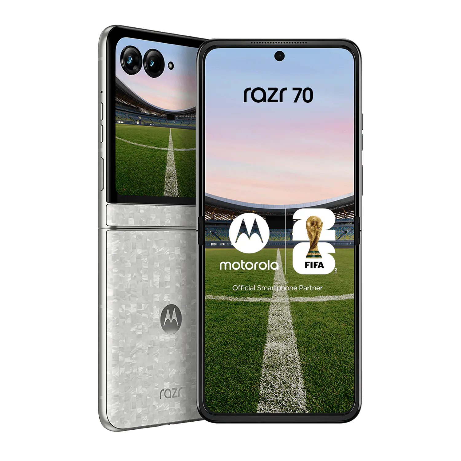 Motorola Razr 70 Smartphone Plegable 5G, 6.9'' AMOLED LTPO 120Hz, Cámara Dual 50MP+50MP OIS, 12GB RAM, 512GB, Android 16, IP48, Blanco 5