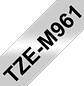 Brother TZe-SM961 Cinta Laminada Adhesivo Fuerte Negro sobre Plateado Mate 36 mm x 8 m - Miniatura 4