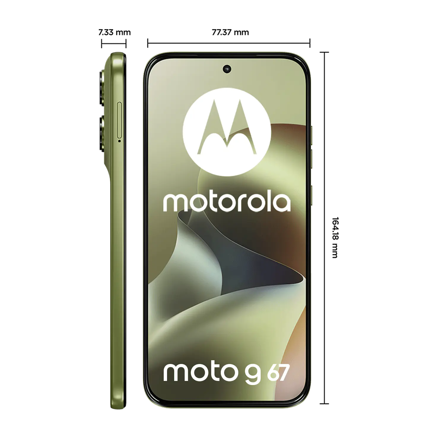 Motorola Moto G67 4GB RAM + 256GB Smartphone 5G, Pantalla AMOLED 120Hz 6.8”, Cámara 50MP, Android 16, NFC, IP64, TurboPower 33W, Lima 2