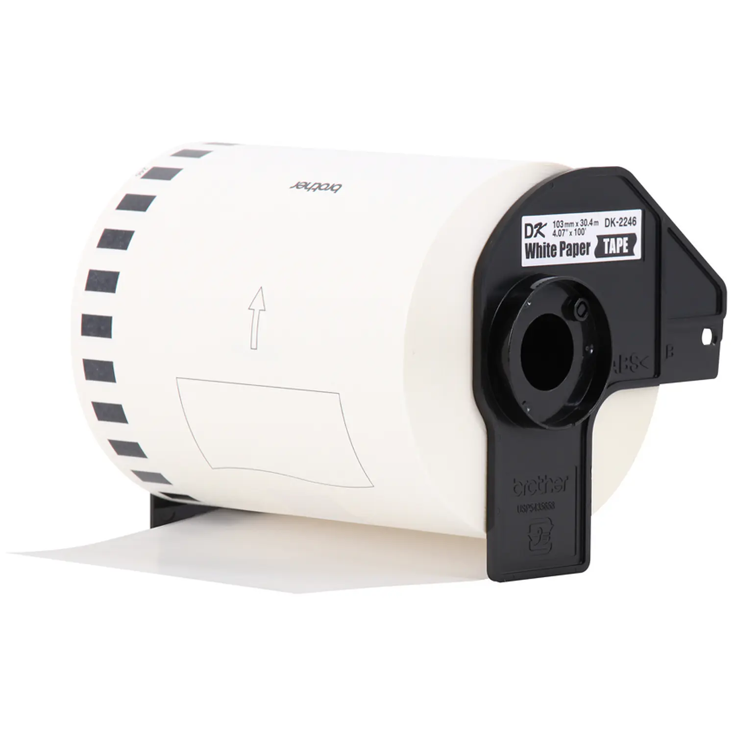 Brother DK-2246 Etiqueta Continua Negro sobre Blanco 103 mm x 30,48 m 2