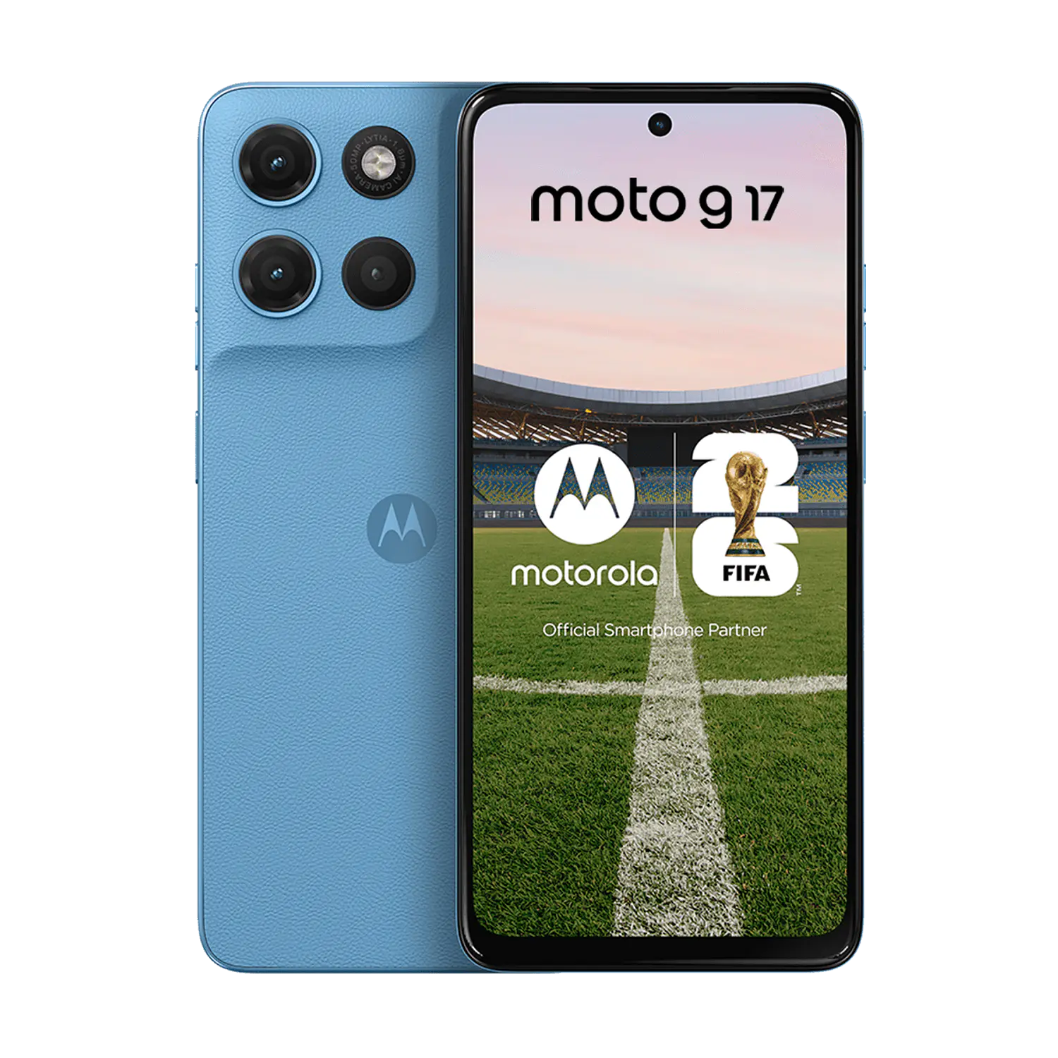 Motorola Moto G17 4GB RAM + 128GB Smartphone Android 15, Pantalla 6.7” LCD, Cámara 50MP, Dolby Atmos, Batería 5200mAh, IP64, Celeste 1