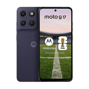 Motorola Moto G17 4GB RAM + 128GB Smartphone Android 15, Pantalla 6.7” LCD, Cámara 50MP, Dolby Atmos, Batería 5200mAh, IP64, Arandano