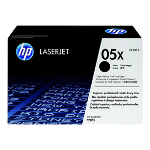 HP 05X CE505X Tóner Negro Original Alto Rendimiento 6.500 Páginas