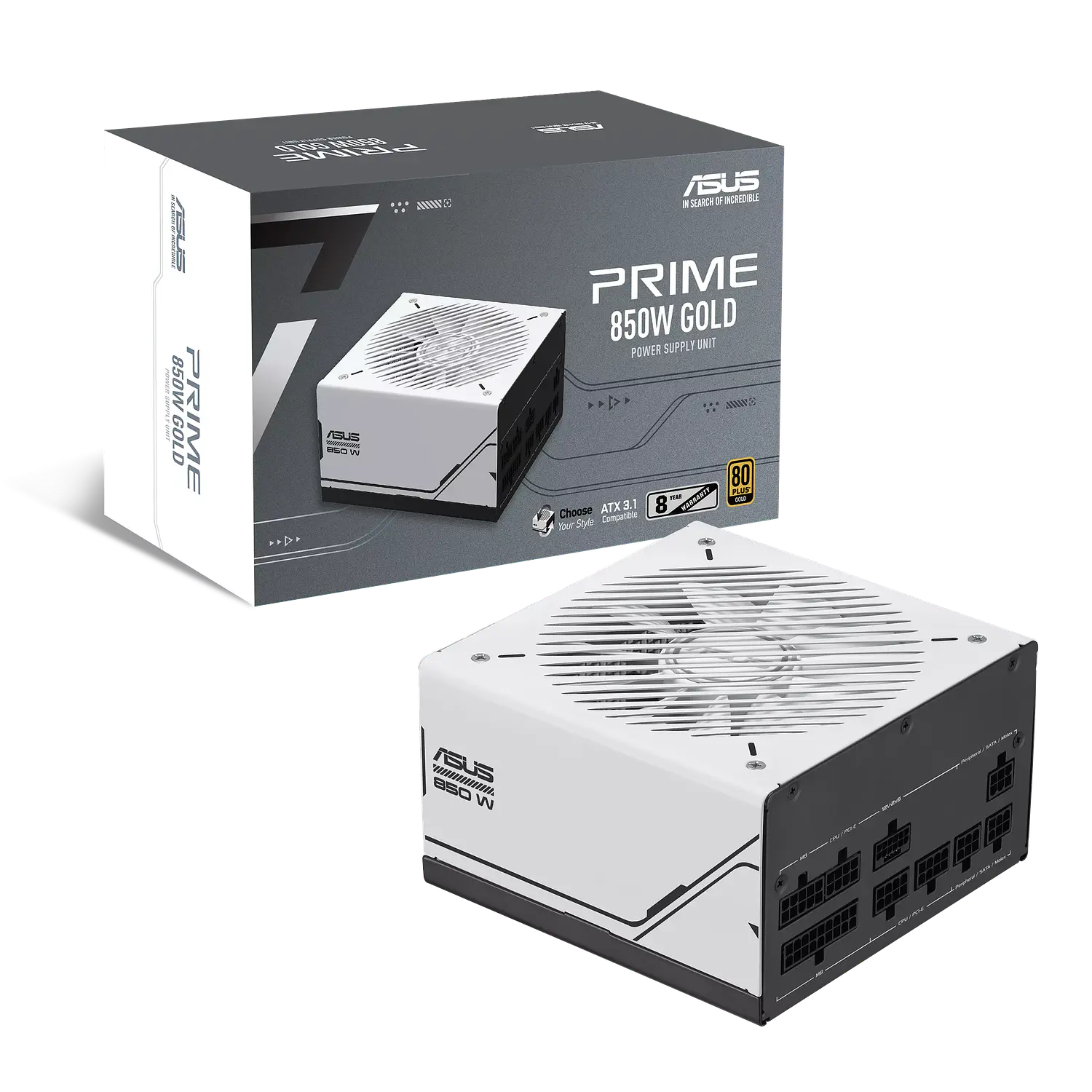 ASUS Prime AP-850G 90YE00U0-B0AA00 Fuente de Poder 850W 80 Plus Gold ATX 3.1 Modular 1