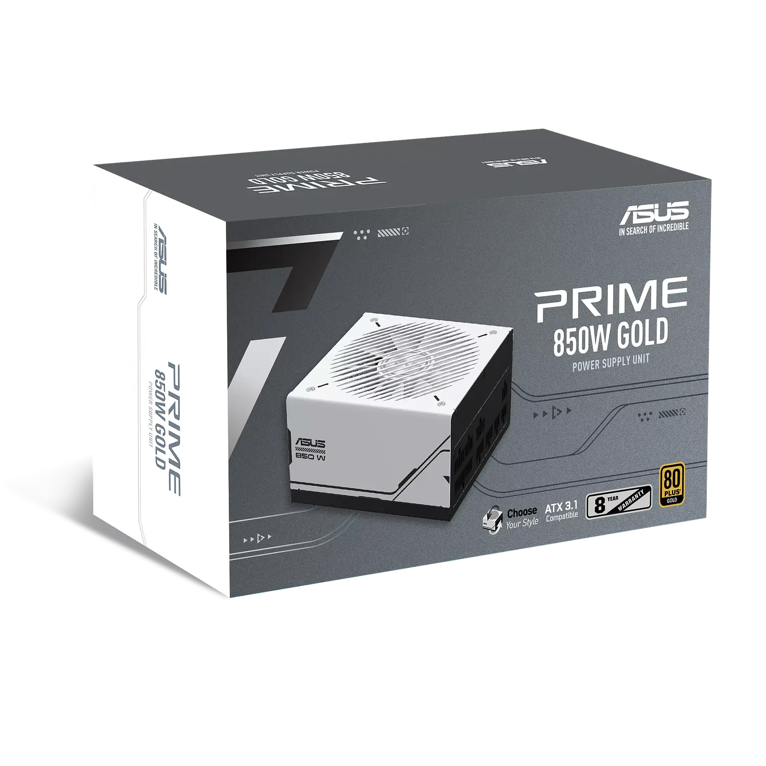 ASUS Prime AP-850G 90YE00U0-B0AA00 Fuente de Poder 850W 80 Plus Gold ATX 3.1 Modular 12