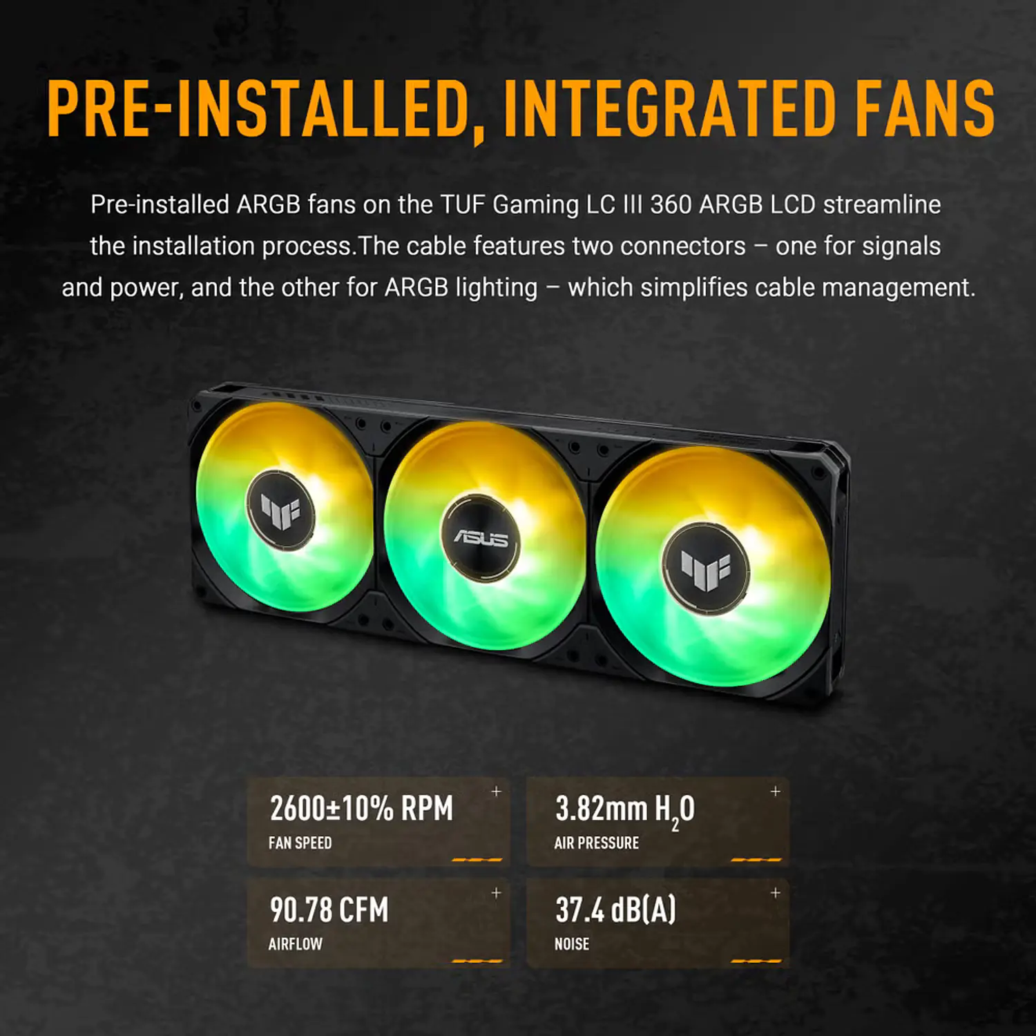 ASUS TUF Gaming LC III 360 ARGB LCD 90RC01A1-B0AAY0 Refrigeración Líquida CPU AIO 360mm 15