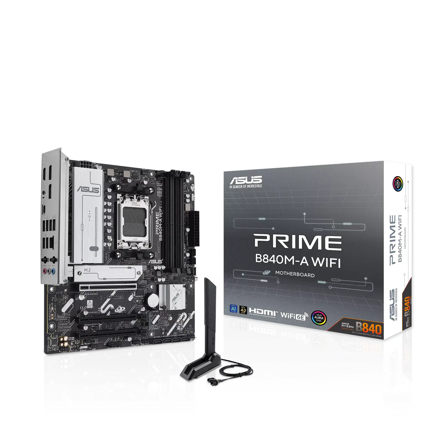 ASUS PRIME B840M-A WIFI Placa Madre AM5 B840 DDR5 WiFi 6E Micro-ATX Ryzen 1