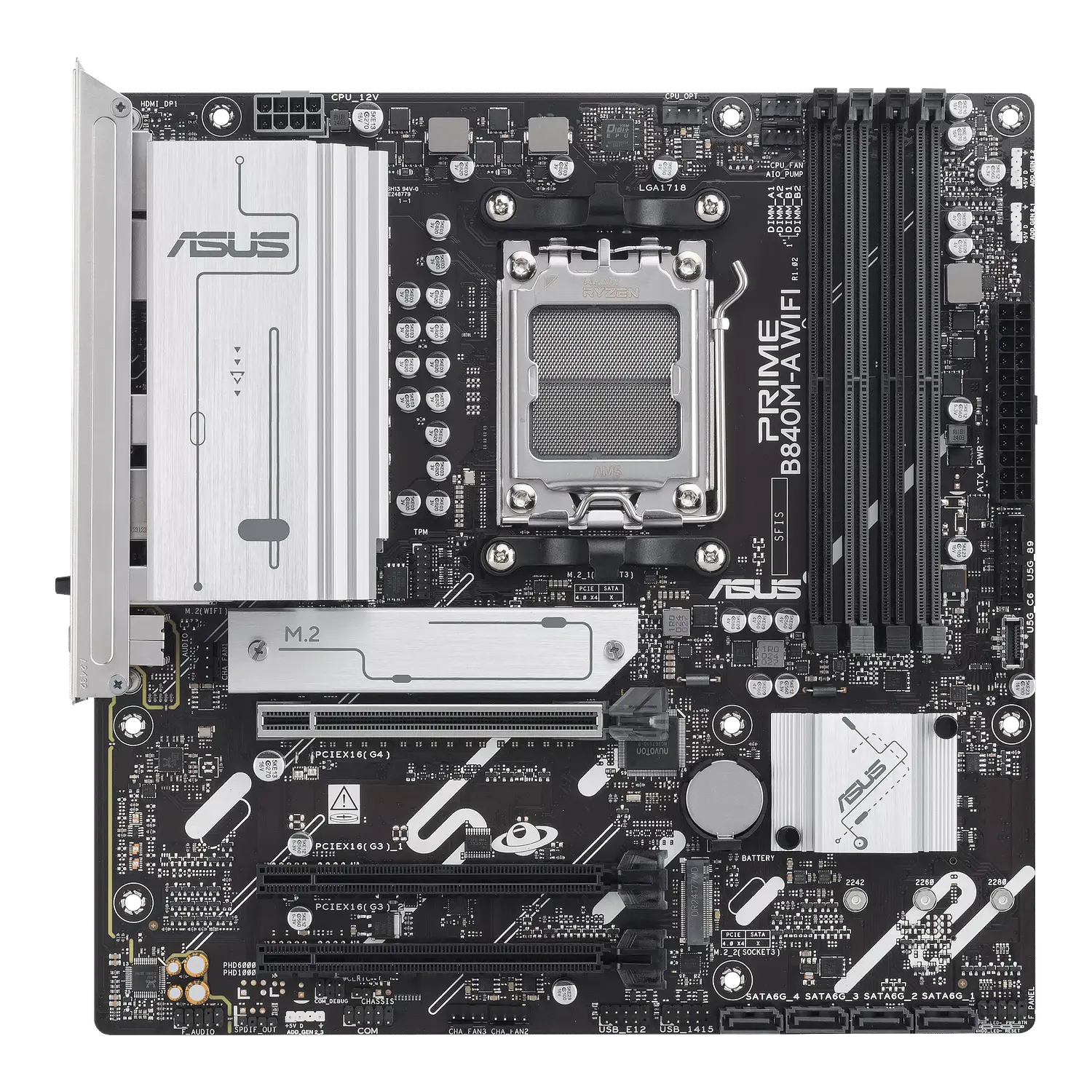 ASUS PRIME B840M-A WIFI Placa Madre AM5 B840 DDR5 WiFi 6E Micro-ATX Ryzen 5