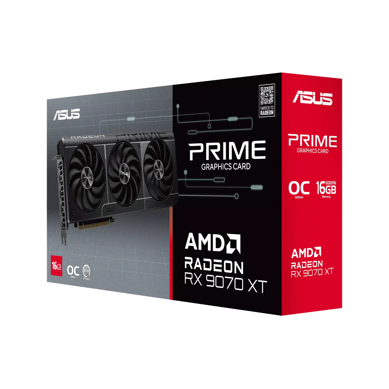 ASUS Prime Radeon RX 9070 XT OC PRIME-RX9070XT-O16G Tarjeta de Grafica 16GB GDDR6 13
