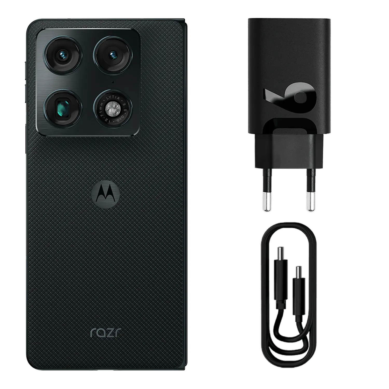 Motorola Razr Fold Smartphone Plegable 5G, Snapdragon 8 Gen 5, 16GB RAM 1TB, Cámara 50MP, WiFi 7, Batería 6000 mAh, Carga 90W, Negro 3