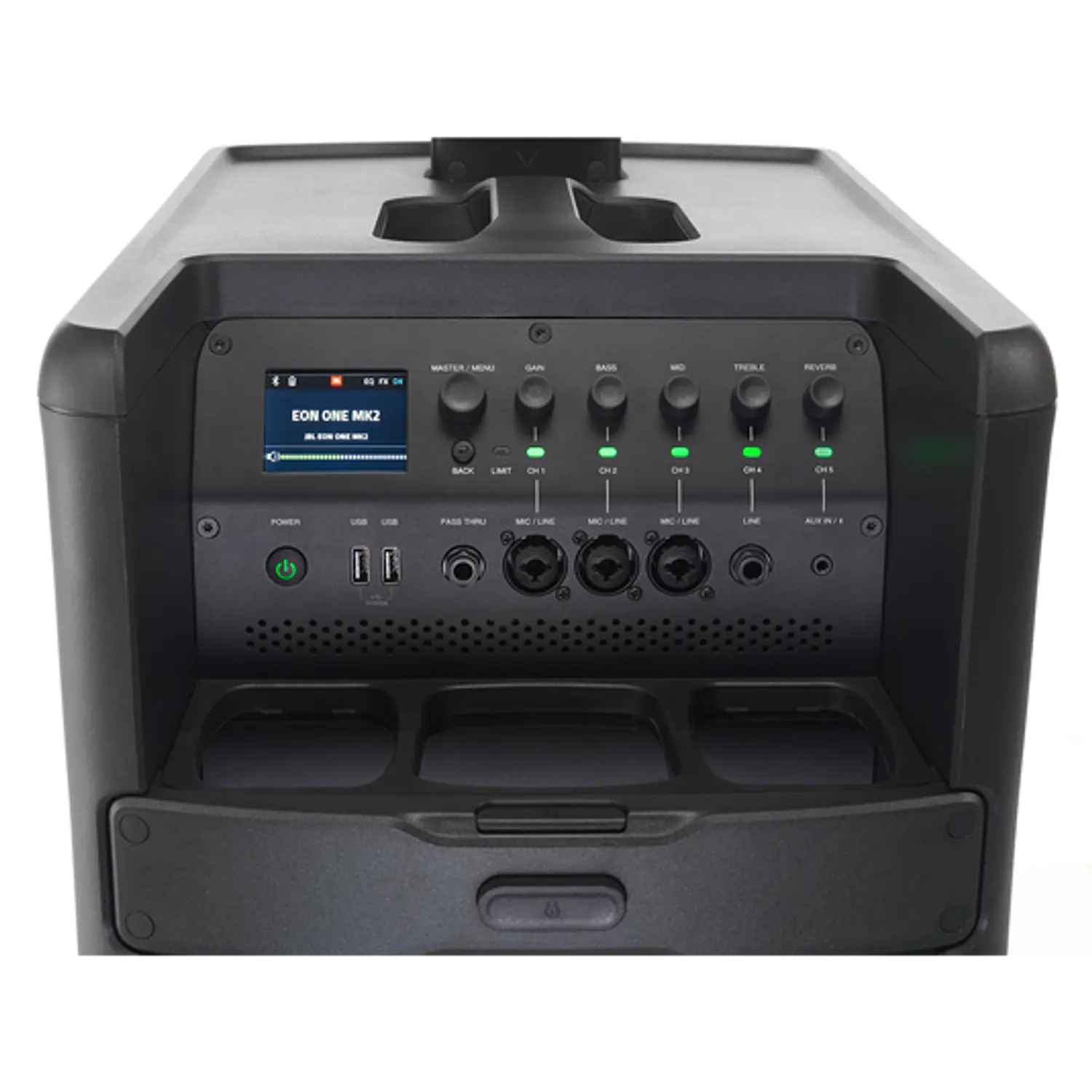 JBL EON ONE MK2 Sistema PA Portátil con Batería, Bluetooth, Mixer Digital DSP dbx y Lexicon, Parlante Profesional Columna 1500W 14
