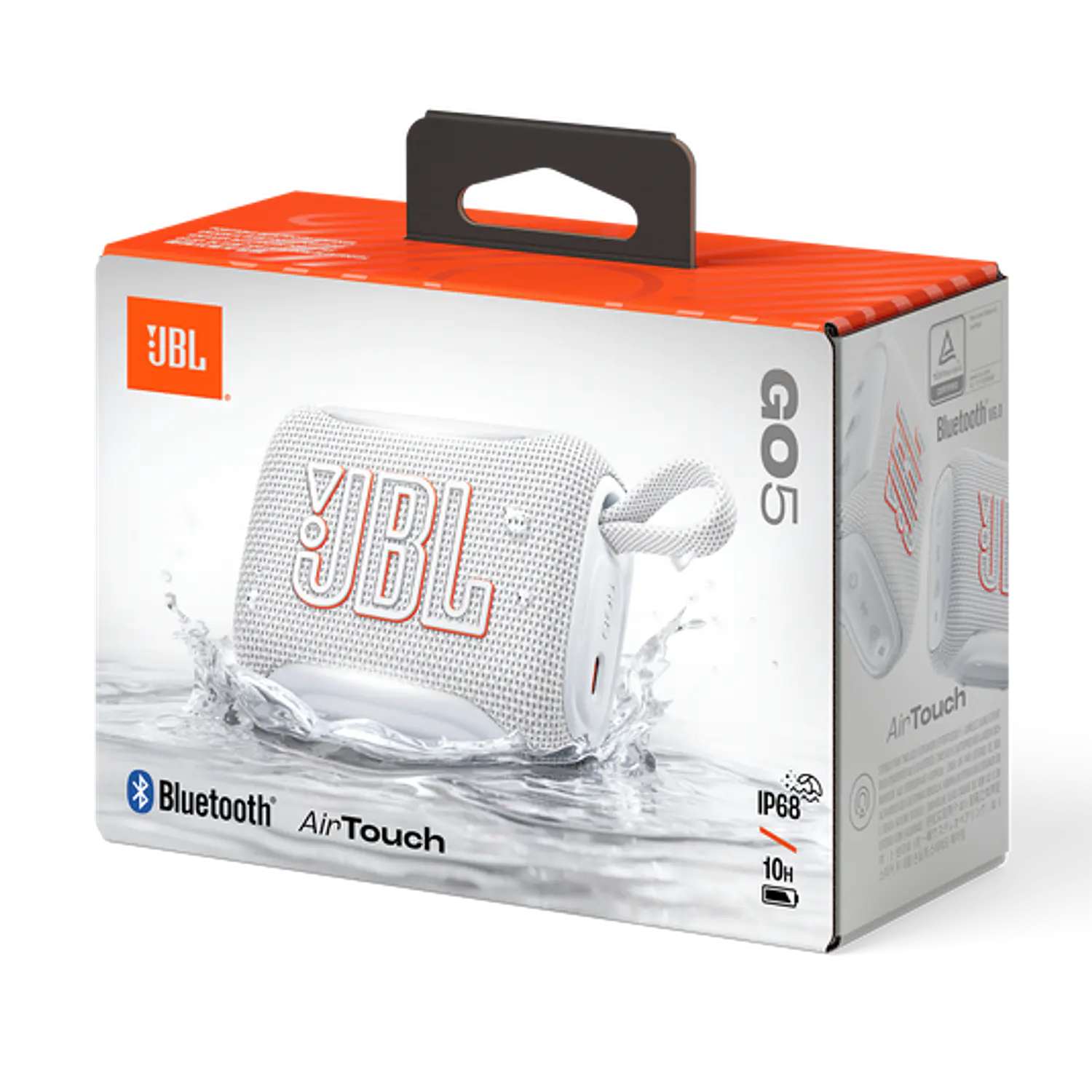 JBL Go 5 Parlante Bluetooth Portátil, Speaker Inalámbrico IP68, Sonido JBL Pro, Auracast, USB-C, Resistente al Agua y Polvo, Hasta 10 Horas de Batería, Blanco 8