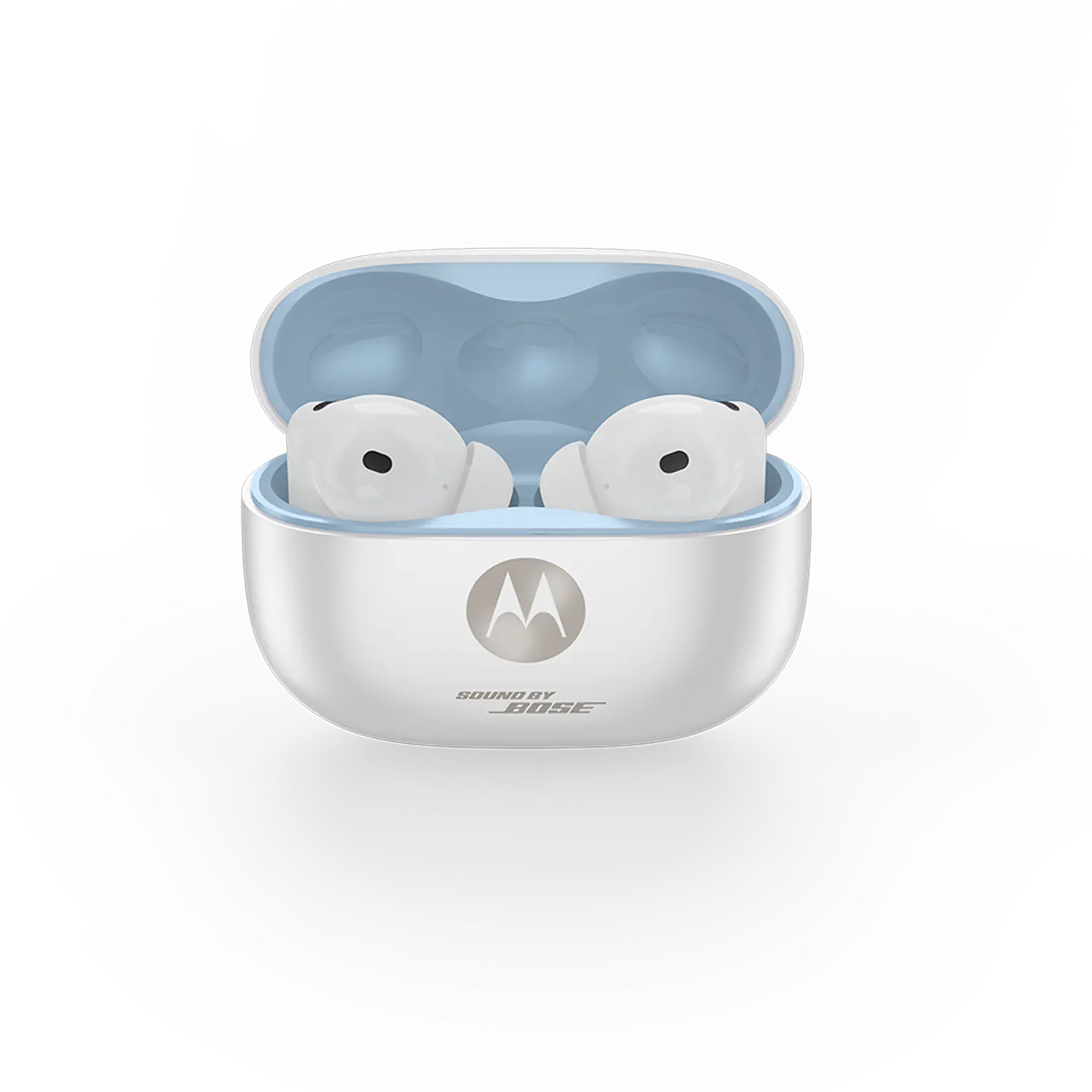 Motorola Moto Buds 2 Plus Audífonos Inalámbricos, Sonido Bose, Hi-Res, ANC Adaptativo, Bluetooth 6.0, IP54, 40H, Blanco 1