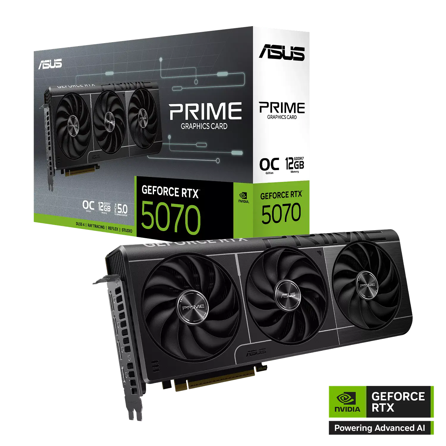 ASUS Prime GeForce RTX 5070 OC 90YV0M10-M0AA00 Tarjeta de Video 12GB GDDR7 1