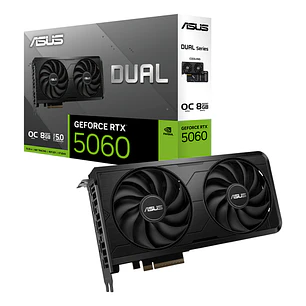 ASUS Dual GeForce RTX 5060 EVO OC 90YV0NS0-M0AA00 Tarjeta de Video 8GB GDDR7