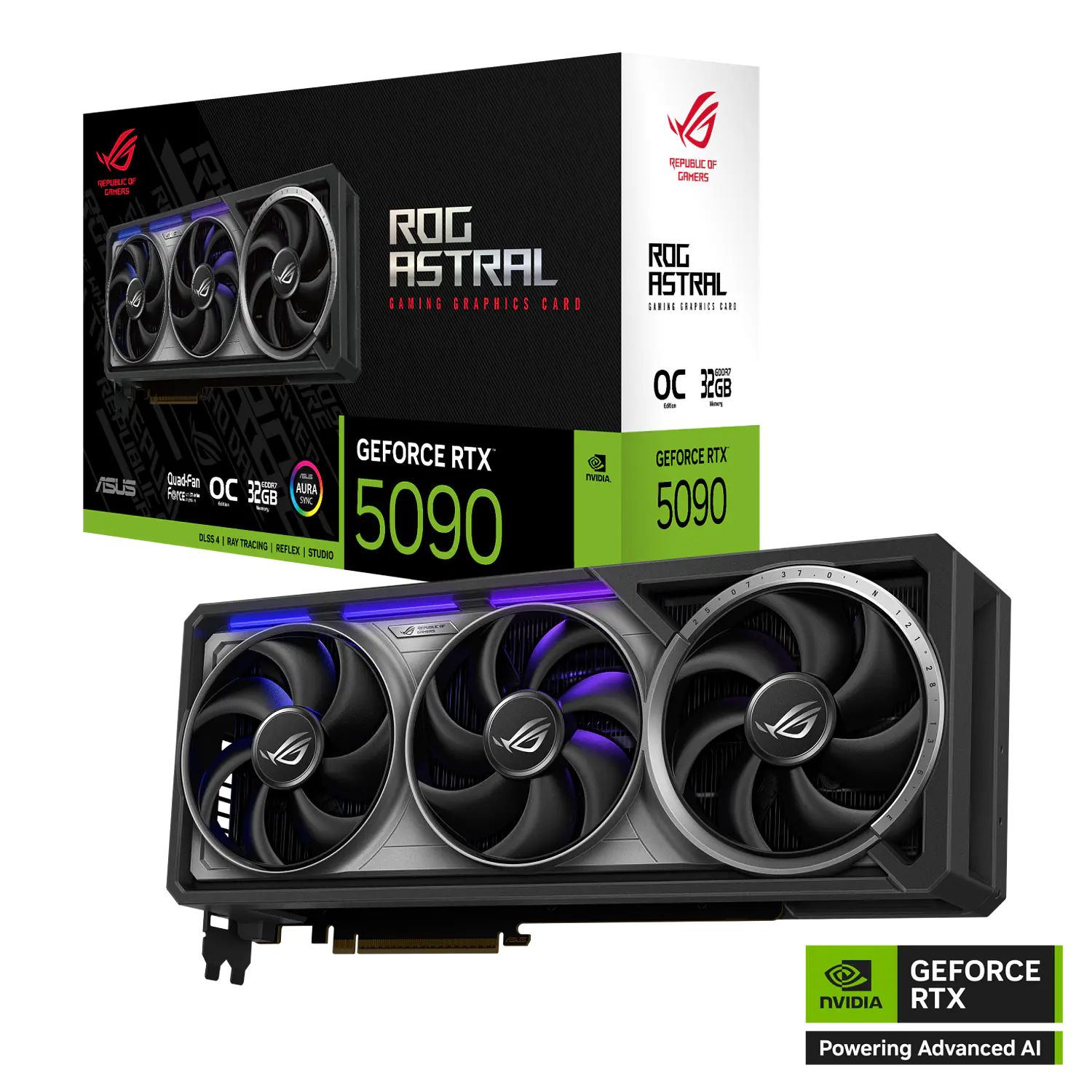 ASUS ROG Astral GeForce RTX 5090 OC Tarjeta de Video 32GB GDDR7, DisplayPort, HDMI 1