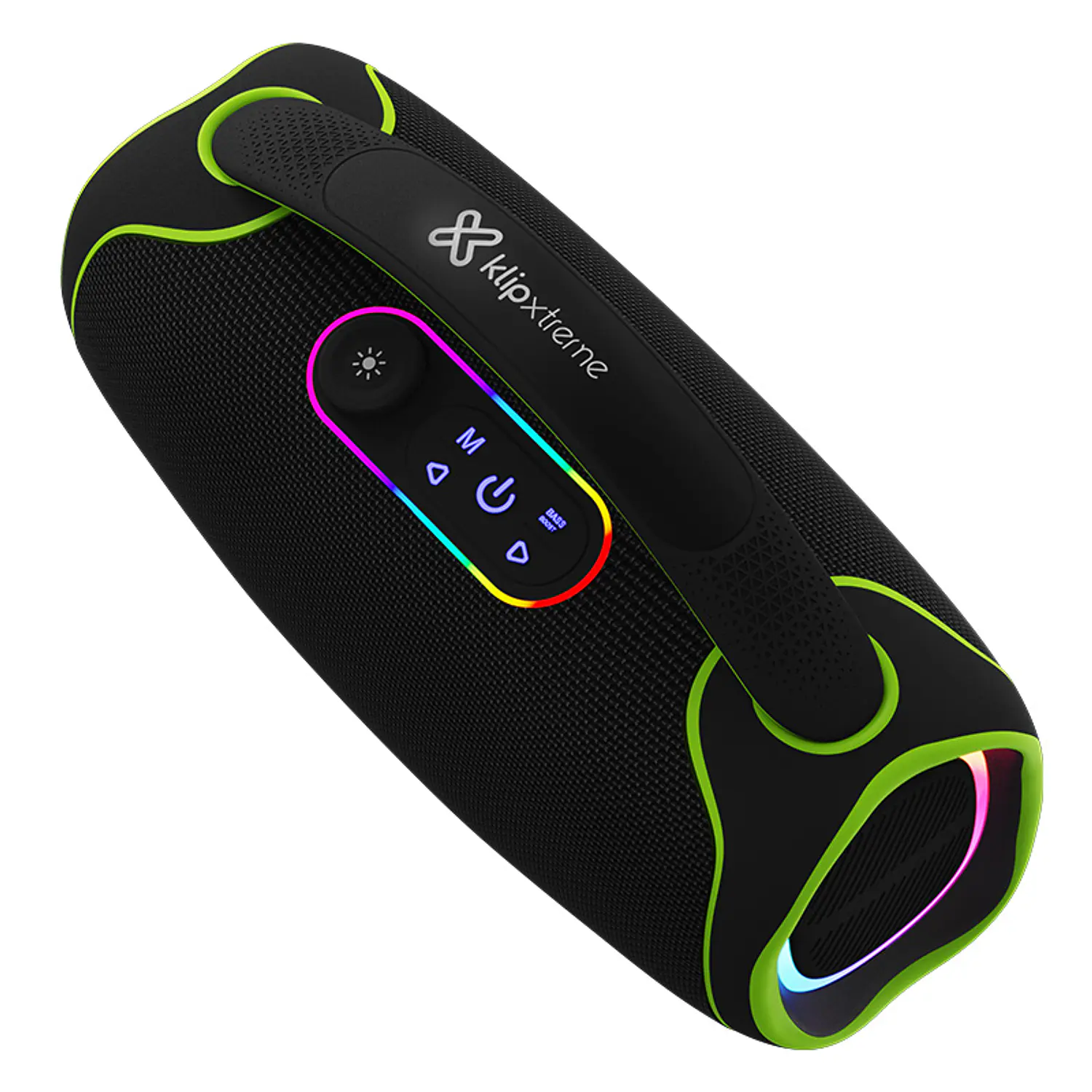 Klip Xtreme KBK-850 WaveRider Pro Parlante Bluetooth Portátil, 60W, IPX5, Luces LED, TWS, Entrada Micrófono, USB-C, AUX 3.5mm, Karaoke, Batería Recargable 4