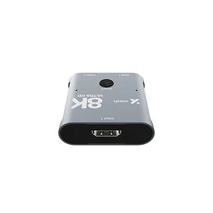 Xtech XHA-440 8K HDMI 2-Port Bidirectional Switch, HDMI 2.1, Ultra HD 8K, 8K 60Hz, HDR Dinámico, eARC, VRR, HDCP, USB-C, Aluminio