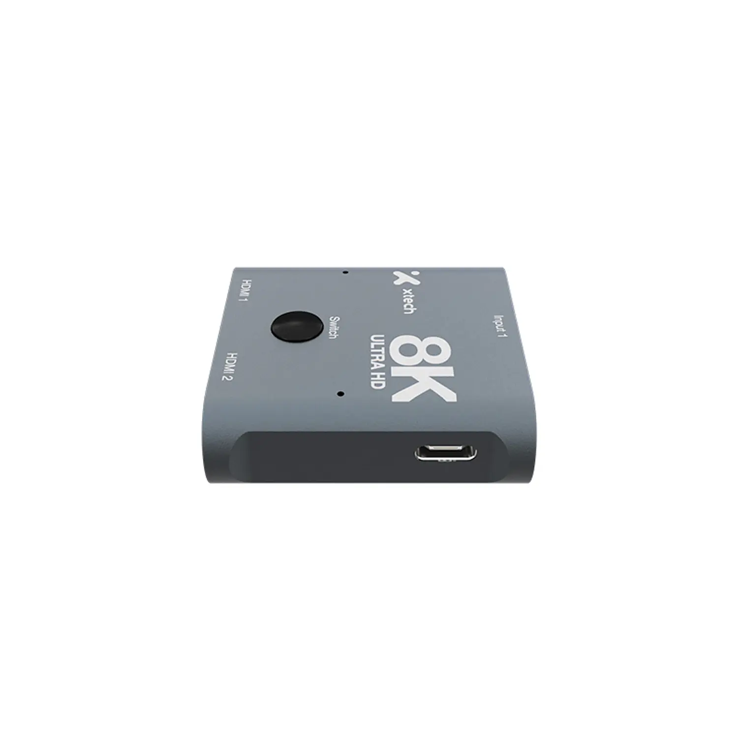 Xtech XHA-440 8K HDMI 2-Port Bidirectional Switch, HDMI 2.1, Ultra HD 8K, 8K 60Hz, HDR Dinámico, eARC, VRR, HDCP, USB-C, Aluminio 3