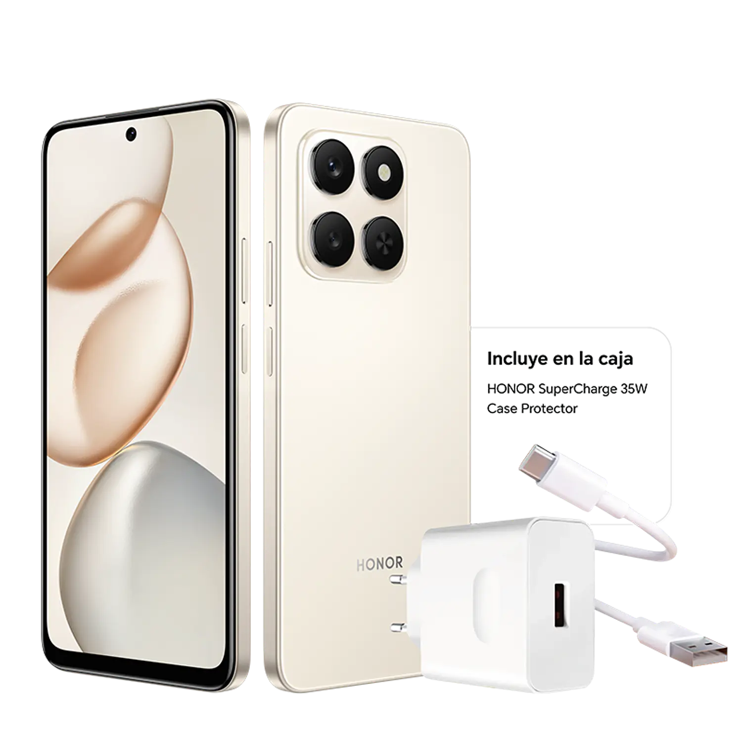 HONOR 400 Smart 5G 5109CFMH Smartphone 6GB 256GB Snapdragon 6s Gen 3 6500mAh Dorado 2