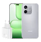 HONOR 600e 5G 5109CJQN-B Smartphone 8GB 512GB Dimensity 7100 6520mAh Gris + Cargador 45W - thumbnail 1