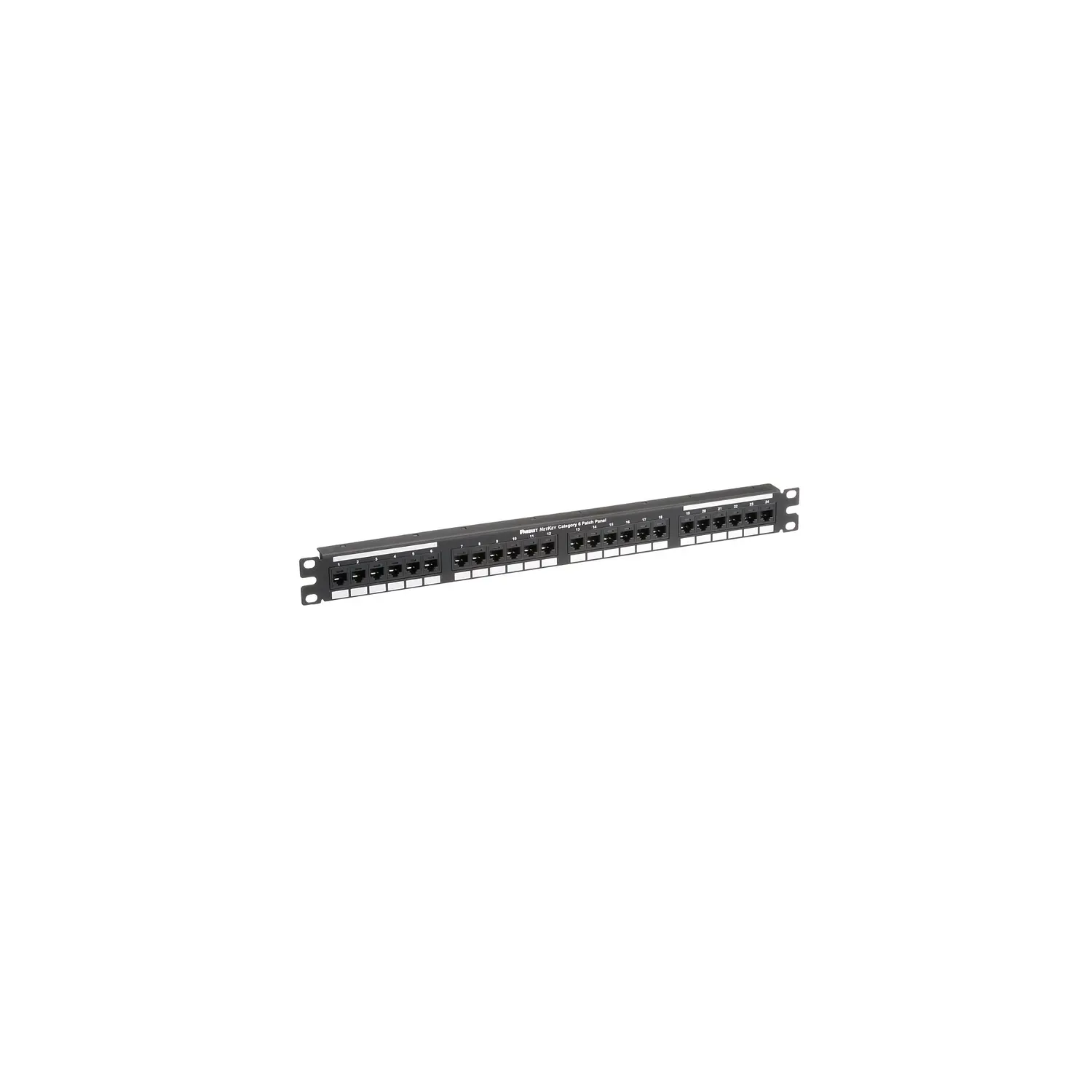 Panduit NetKey NK6PPG24Y Patch Panel RJ45 Cat6 UTP Punchdown 24 Puertos 1U Negro 2