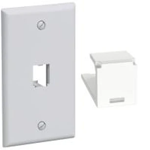 Panduit PanNet KT035XCL86 Kit Faceplate CAT6 1 Puerto Mini-Com con Tapa Ciega Blanco