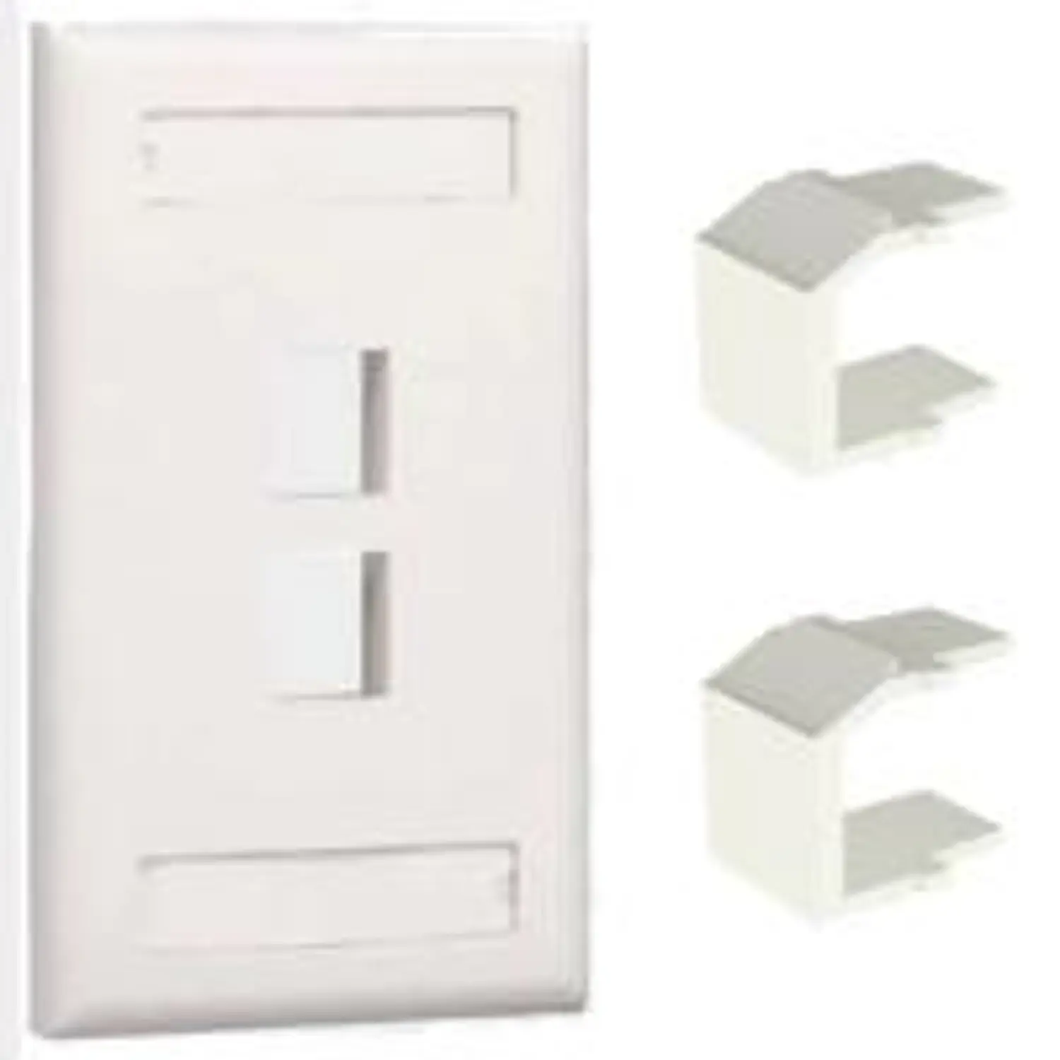 Panduit NetKey KT035XCL85 Kit Faceplate 2 Puertos Keystone con Tapas Ciegas Blanco 1