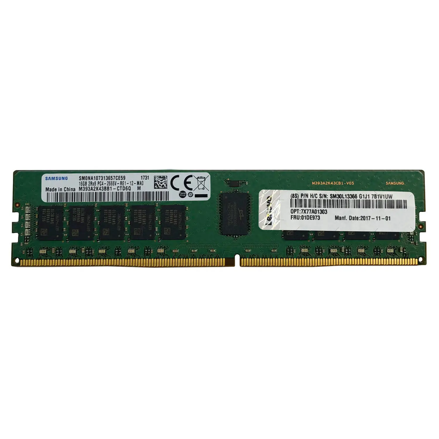 Lenovo ThinkSystem TruDDR5, Memoria RAM Servidor 32GB DDR5 6400MHz 2Rx8 RDIMM