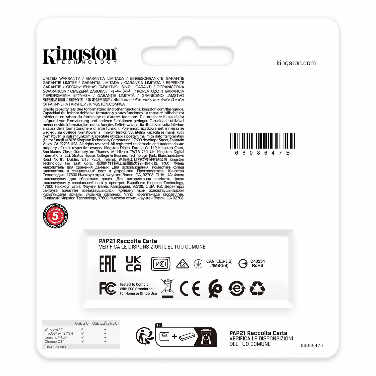 Kingston DataTraveler Exodia DTXG2/128GB, Pendrive 128GB USB 3.2 Gen 1 USB-A 5