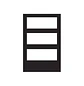 Notifier DR-C4, Puerta Negra con Ventana de 3 Niveles para Gabinete CAB-4 - Miniatura 2