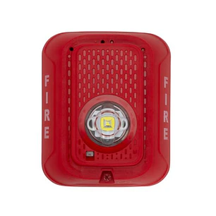 System Sensor SRLED, Luz Estroboscópica LED Roja de Pared 15–185 cd “FIRE”