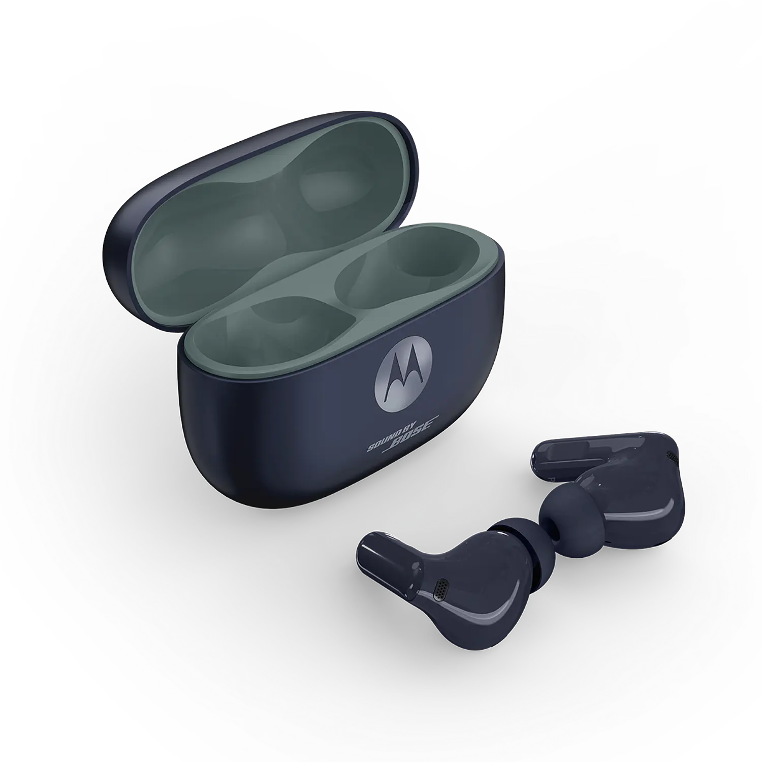 Motorola Moto Buds 2 Plus, Audífonos Inalámbricos, Sonido Bose, Hi-Res, ANC Adaptativo, Bluetooth 6.0, IP54, 40H, Azul 3