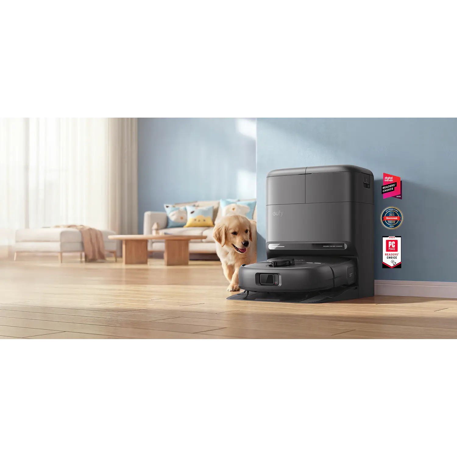 Eufy Omni C28 Aspiradora Robot y Mopa, 15.000Pa, HydroJet, Estación 5 en 1, iPath 2.0 2