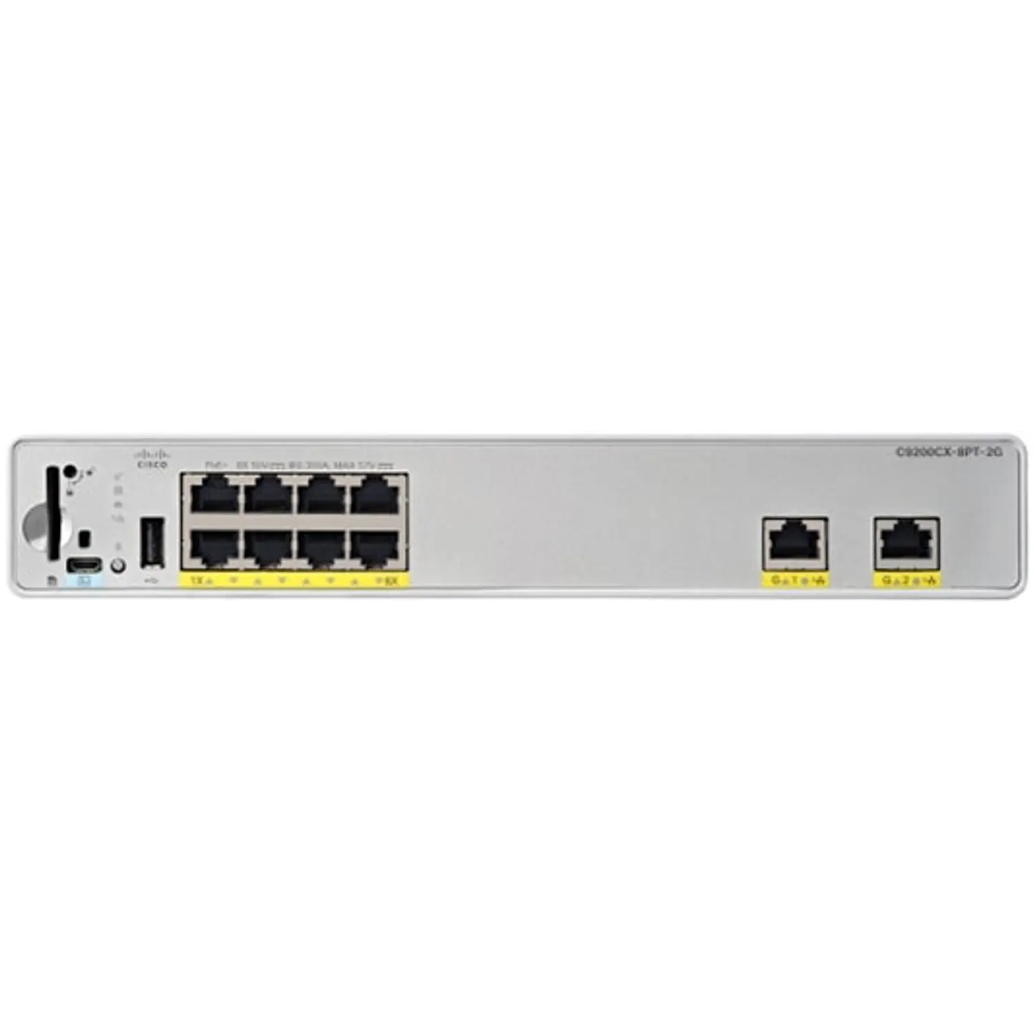 Cisco Catalyst C9200CX-8P-2X2G-A Switch Compacto 8 Puertos 1G PoE+, 2x10G SFP+, Network Advantage 1