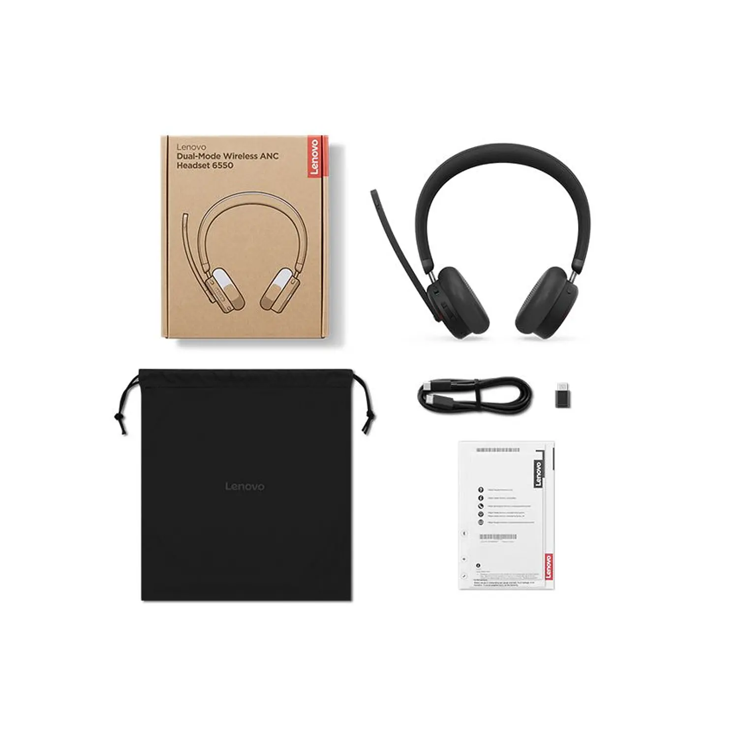 Lenovo 6550 Audífonos Inalámbricos ANC 4XD1S19777, USB-A, Bluetooth 5.3, Teams, 30h, Negro 21