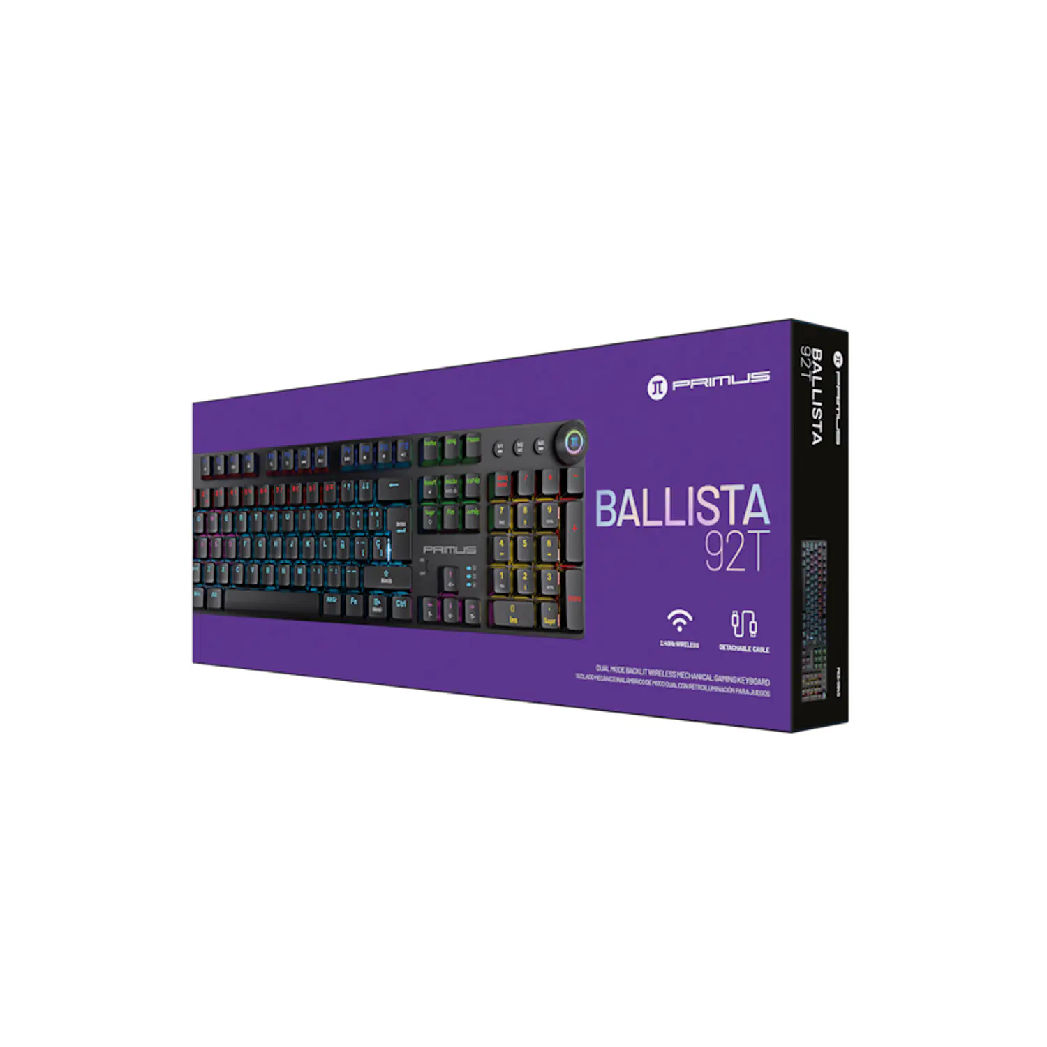 Primus Ballista 92T PKS-094S Teclado Gamer Mecánico Inalámbrico RGB, 2.4GHz, USB-C, Español, Negro 12