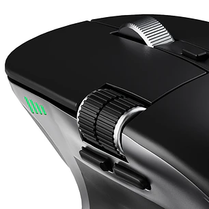 Klip Xtreme KMB-550 ThumbGlide Mouse Ergonómico Inalámbrico BT/2.4GHz, 4800 DPI, USB-C, Negro