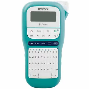 Brother P-touch PT-H110 Rotuladora Portátil, Cinta TZe 12mm, QWERTY, LCD, Corte Manual, Turquesa