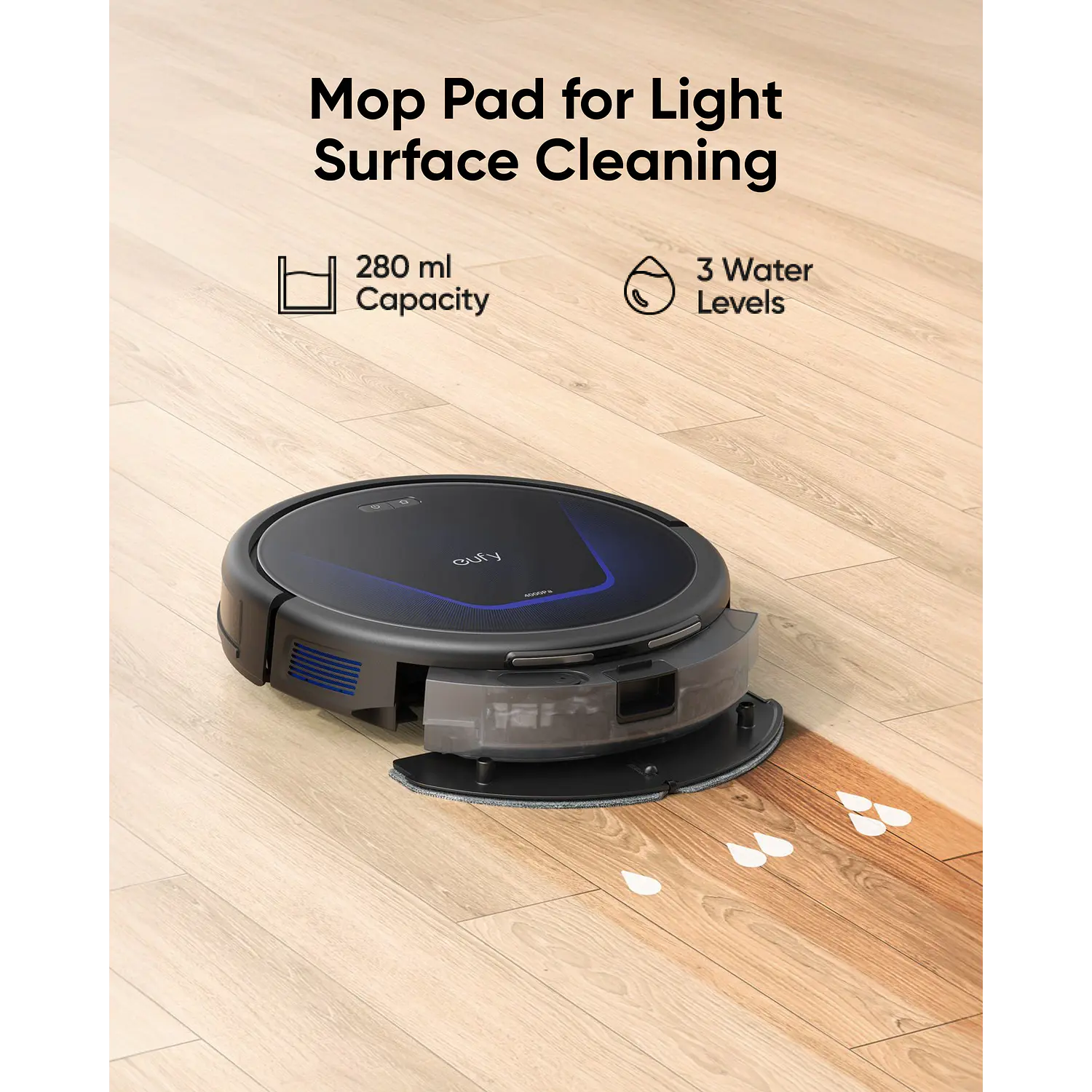 Eufy RoboVac G50 Hybrid T2212J11, Robot Aspiradora y Mopa, 4000Pa, 2.4GHz 5