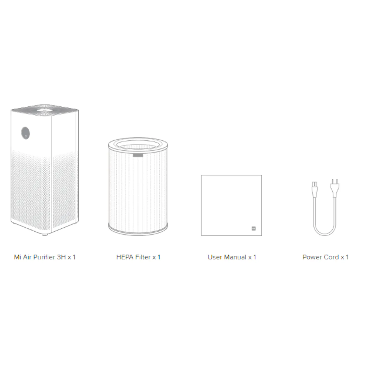 Xiaomi Mi Air Purifier 3H Purificador de Aire, HEPA H13, CADR 380 m3/h, Wi-Fi, Blanco 2