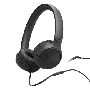 JBL Tune 530 Audífonos On-Ear con Cable 3.5mm, Pure Bass, Micrófono, Manos Libres, Plegables, Negro