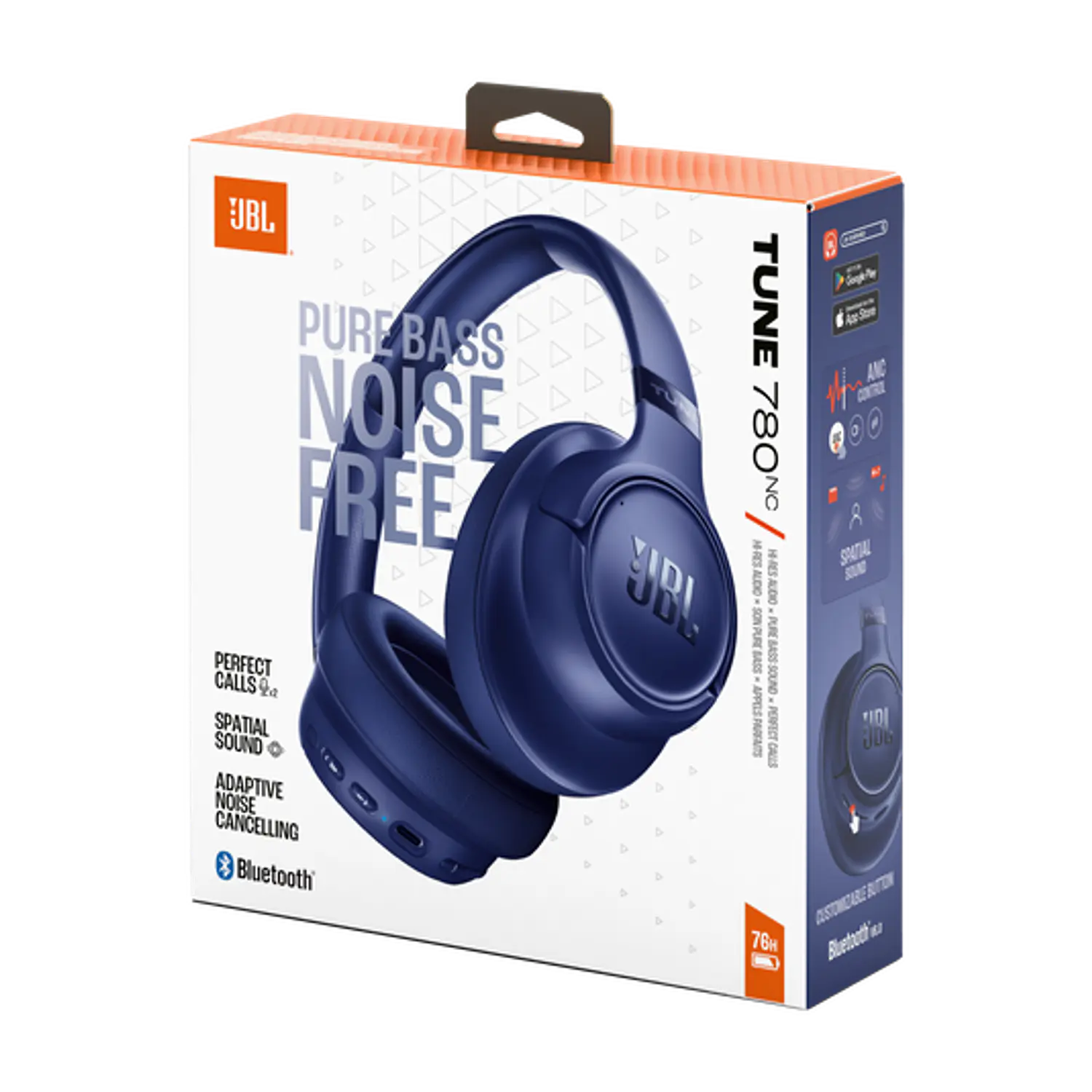 JBL Tune 780NC Audifonos Over-Ear ANC, Bluetooth 6.0, Hi-Res, 76 h, Multipunto, Azul 8