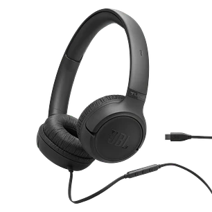 JBL Tune 530C USB-C Audifonos On-Ear Hi-Res, Pure Bass, 3 Botones, Mic, Plegables, Negro