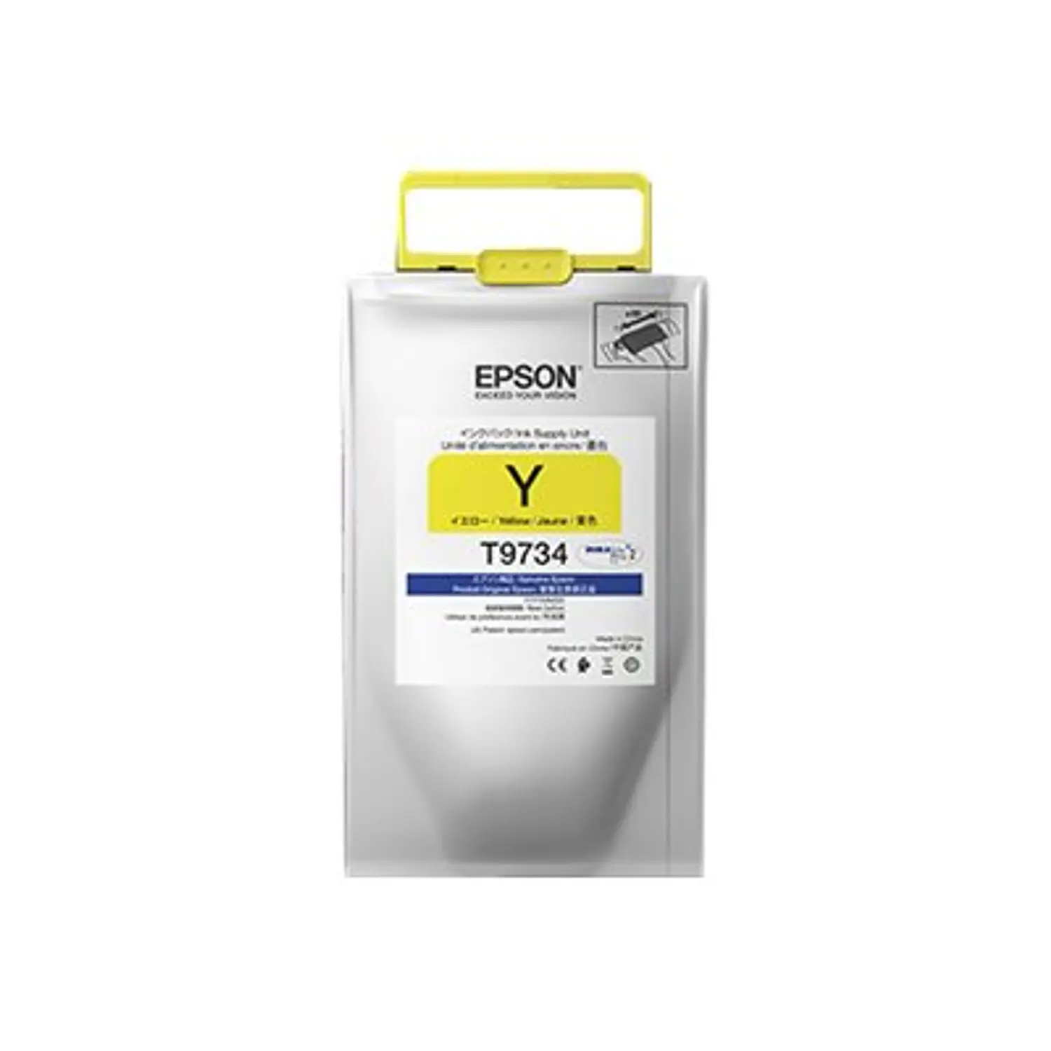 Epson T973420 T9734 Cartucho de Tinta Amarilla Alta Capacidad, 22000 Paginas, WF-C869R