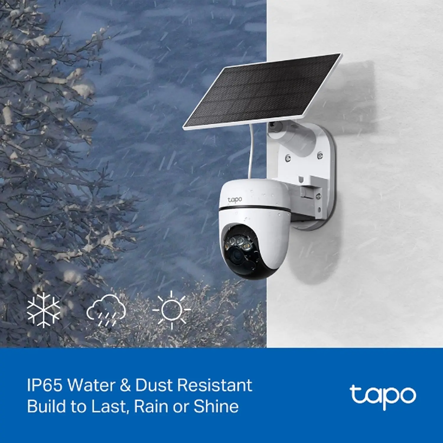 TP-Link Tapo C610 Kit, Cámara Wi-Fi Solar 2K 3MP, Giro 360°, IP65, microSD 5
