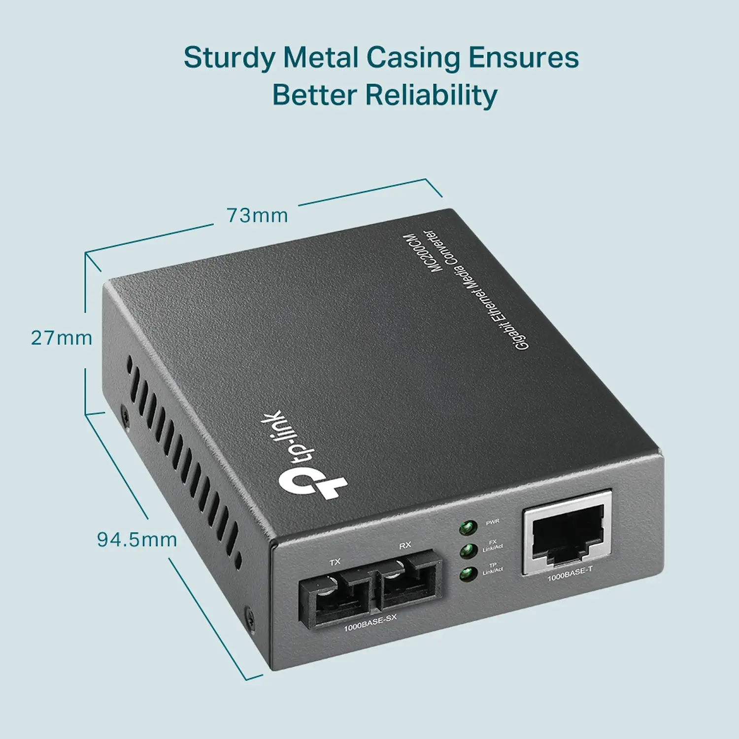 TP-Link Omada MC200CM, Convertidor de Medios Gigabit, 1000BASE-SX, SC, 550 m 2