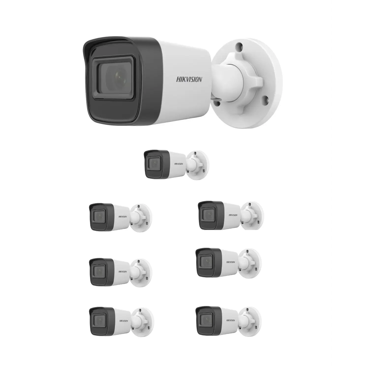 Hikvision Kit 8 Cámaras Bullet IP DS-2CD1021G0-I, 2MP, PoE, IR 20m, IP67 1